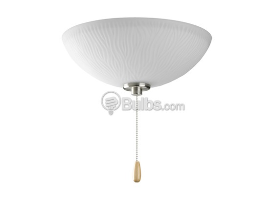 Progress Lighting P2651-09 Laguna Collection Ceiling Fan Light Kit, Brushed Nickel