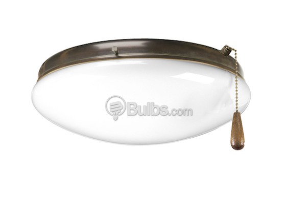 Progress Lighting P2602-20EBWB Low Profile Ceiling Fan Light Kit, Antique Bronze