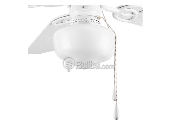 Progress Lighting P2620-30EBWB Schoolhouse Ceiling Fan Light Kit, White