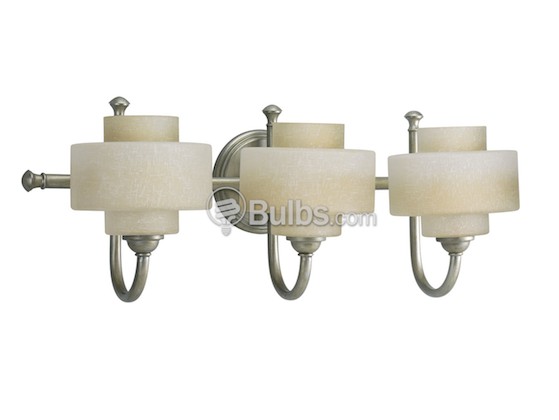 Progress Lighting P2887-134WB  Three-Light Ashbury Collection Bath & Vanity Light Fixture, Silver Ridge Finish