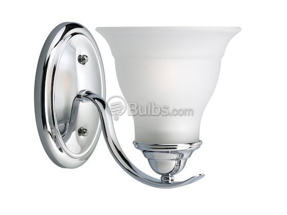 Progress Lighting P3190-15 One-Light Wall Bracket Light Fixture, Trinity Collection, Polished Chrome