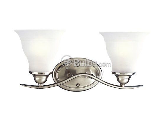 Progress Lighting P3191-09  Two-Light Wall Bracket Light Fixture, Trinity Collection, Brushed Nickel