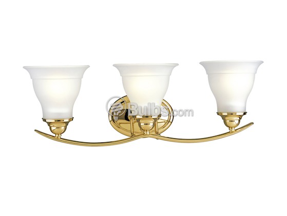 Progress Lighting P3192-10 Three-Light Wall Bracket Light Fixture, Trinity Collection, Polished Brass