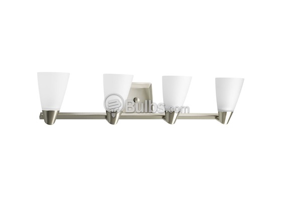 Progress Lighting P2808-09 Four-Light Wall Bracket Light Fixture, Rizu Collection, Brushed Nickel