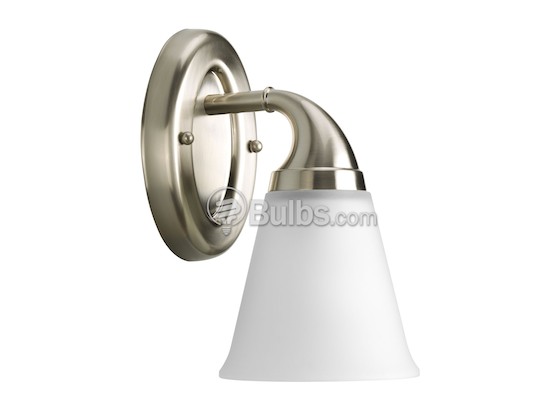 Progress Lighting P2758-09 One-Light Wall Bracket Light Fixture, Lahara Collection, Brushed Nickel
