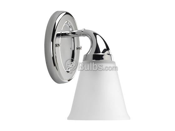 Progress Lighting P2758-15 One-Light Wall Bracket Light Fixture, Lahara Collection, Polished Chrome