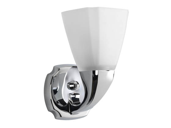Progress Lighting P2846-15 One-Light Wall Bracket Light Fixture, Addison Collection, Polished Chrome