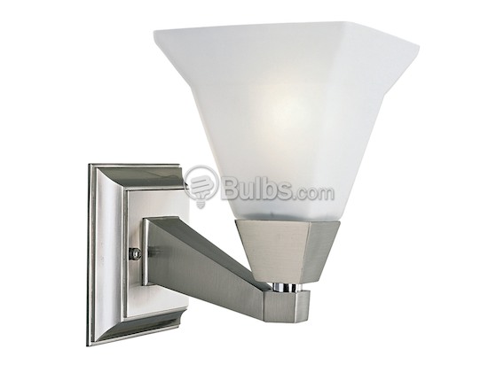 Progress Lighting P3135-09 One-Light Wall Bracket Light Fixture, Glenmont Collection, Brushed Nickel
