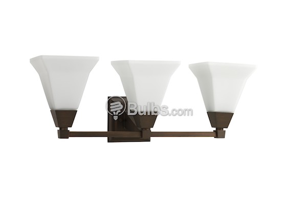 Progress Lighting P3137-74 Three-Light Wall Bracket Light Fixture, Glenmont Collection, Venetian Bronze Finish