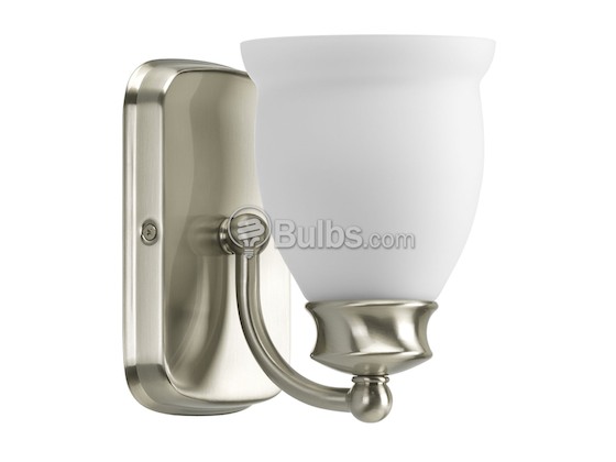 Progress Lighting P2993-09 One-Light Wall Bracket Light Fixture, Leeland Collection, Brushed Nickel