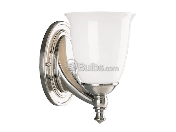 Progress Lighting P3027-09 One-Light Wall Bracket Light Fixture, Victorian Collection, Brushed Nickel