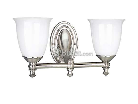 Progress Lighting P3028-09 Two-Light Wall Bracket Light Fixture, Victorian Collection, Brushed Nickel