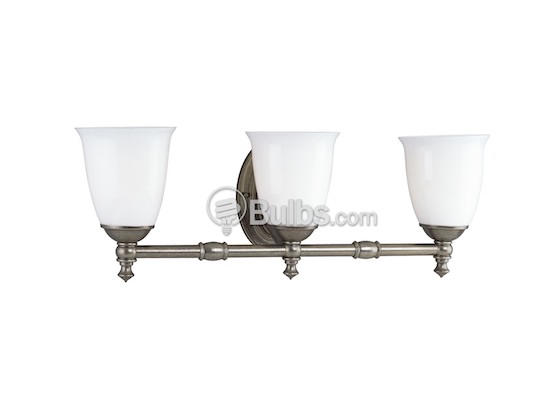 Progress Lighting P3029-03 Three-Light Wall Bracket Light Fixture, Victorian Collection, Aged Pewter Finish