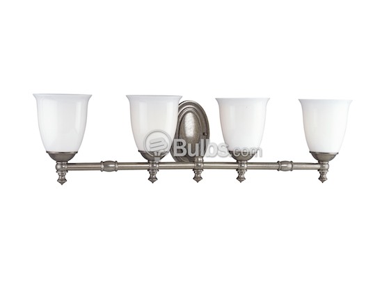 Progress Lighting P3041-03 Four-Light Wall Bracket Light Fixture, Victorian Collection, Aged Pewter Finish