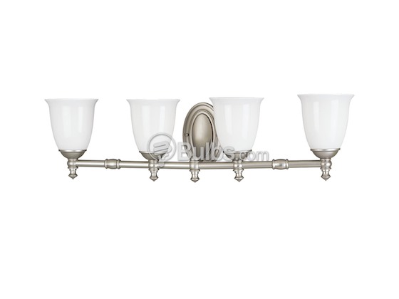 Progress Lighting P3041-06 Four-Light Wall Bracket Light Fixture, Victorian Collection, Pearl Nickel Finish