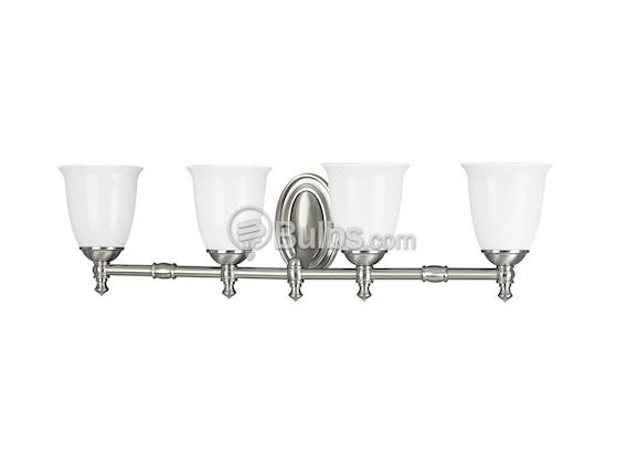 Progress Lighting P3041-09 Four-Light Wall Bracket Light Fixture, Victorian Collection, Brushed Nickel