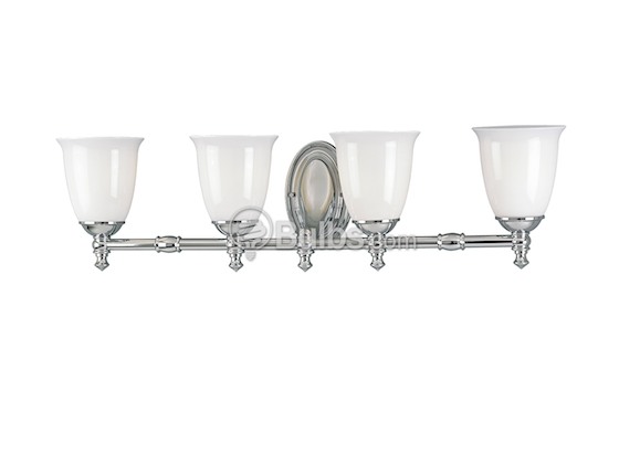 Progress Lighting P3041-15 Four-Light Wall Bracket Light Fixture, Victorian Collection, Polished Chrome