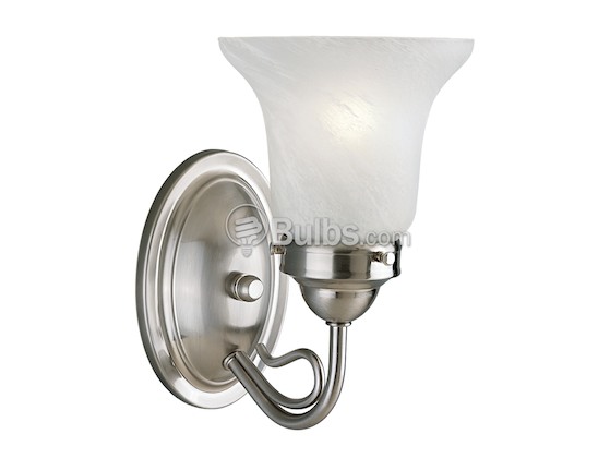Progress Lighting P3367-09 One-Light Wall Bracket Light Fixture, Bedford Collection, Brushed Nickel