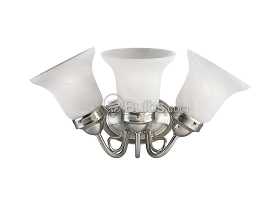 Progress Lighting P3369-09 Three-Light Wall Bracket Light Fixture, Bedford Collection, Brushed Nickel