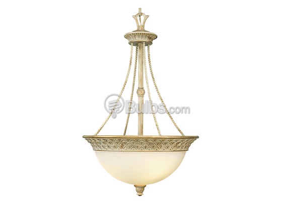 Progress Lighting P3542-42 Three-Light Foyer Fixture, Savannah Collection, Seabrook Finish
