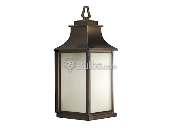 Progress Lighting P5954-108 One-Light Outdoor Wall Lantern, Salute Collection, Oil Rubbed Bronze Finish