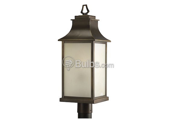 Progress Lighting P5453-108 One-Light Outdoor Post Lantern, Salute Collection, Oil Rubbed Bronze Finish