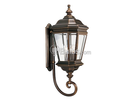 Progress Lighting P5673-108 Four-Light Outdoor Wall Lantern, Crawford Collection, Oil Rubbed Bronze Finish