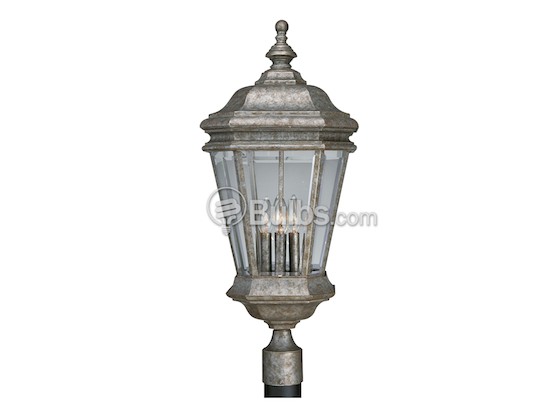 Progress Lighting P5474-50 Four-Light Outdoor Post Lantern, Crawford Collection, Golden Baroque Finish