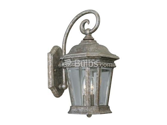 Progress Lighting P5671-50 Two-Light Outdoor Wall Lantern, Crawford Collection, Golden Baroque Finish