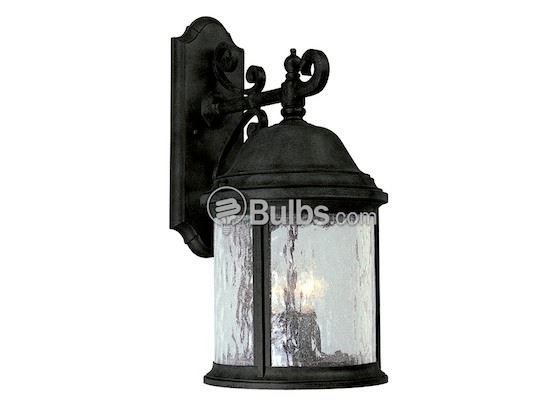 Progress Lighting P5651-31 Three-Light Outdoor Wall Lantern, Ashmore Collection, Textured Black