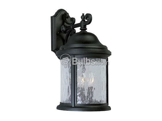 Progress Lighting P5650-31 Three-Light Outdoor Wall Lantern, Ashmore Collection, Textured Black