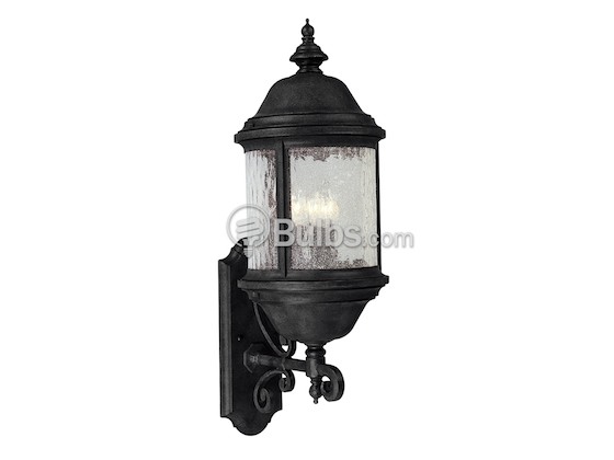 Progress Lighting P5653-31 Three-Light Outdoor Wall Lantern, Ashmore Collection, Textured Black