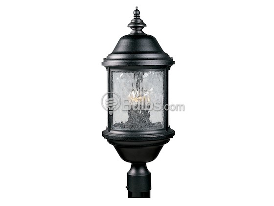 Progress Lighting P5450-31 Three-Light Outdoor Post Lantern, Ashmore Collection, Textured Black