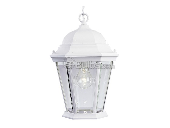 Progress Lighting P5582-30 One-Light Outdoor Hanging Lantern Fixture, Welbourne Collection, Textured White