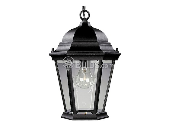 Progress Lighting P5582-31 One-Light Outdoor Hanging Lantern Fixture, Welbourne Collection, Textured Black