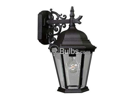 Progress Lighting P5683-31 One-Light Outdoor Wall Lantern, Welbourne Collection, Textured Black