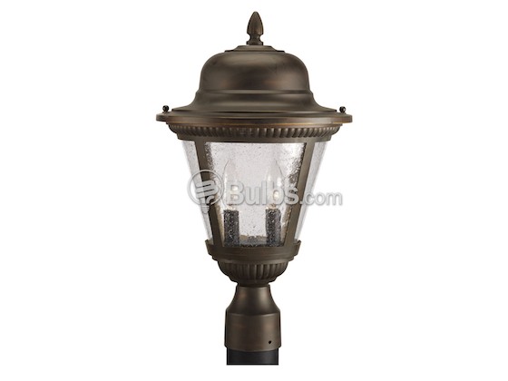 Progress Lighting P5434-20 Two-Light Outdoor Post Lantern, Westport Collection, Antique Bronze