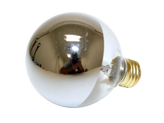 Westinghouse A03155 25G25/CH (Half Chrome) 25W 120V G25 Half Chrome Globe Bulb, E26 Base