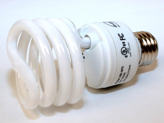 Sunrise Lighting Co. SSE-20/2700K/T2 20W/2700K Spiral 75W Incandescent Equivalent, ENERGY STAR Qualified.  20 Watt, 120 Volt Warm White CFL Bulb.