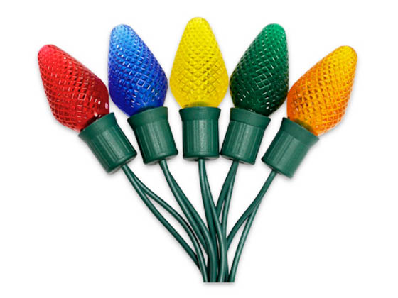 Bulbrite B770471 LED/XMAS/C7MC Multicolor LED Holiday Chain Lights - Limited Quantity Available