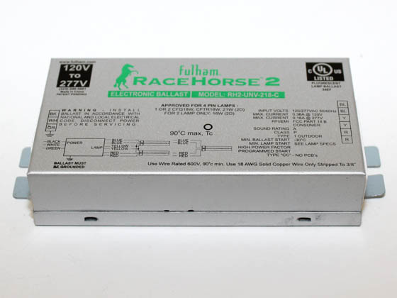 Fulham RHA-UNV-218-K RaceHorse 2 Electronic CFL Ballast Contractor Kit, 120/277 Volt