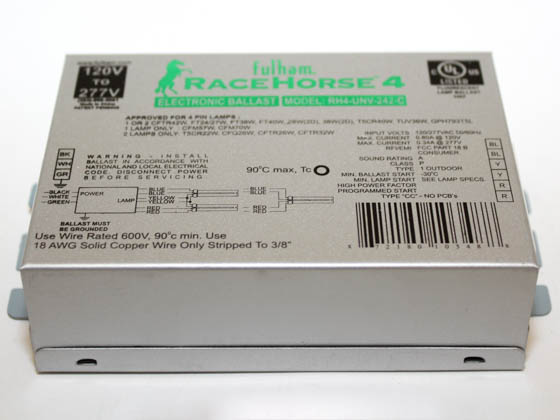 Fulham RHA-UNV-242-K RaceHorse 4 Electronic CFL Ballast Contractor Kit, 120/277 Volt