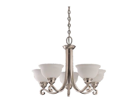 Sea Gull Lighting 31191-962 Five-Light Chandelier Fixture, Serenity Collection, Brushed Nickel