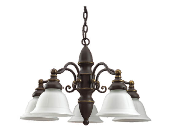 Sea Gull Lighting 31051-71 Five-Light Chandelier Fixture, Canterbury Collection, Antique Bronze