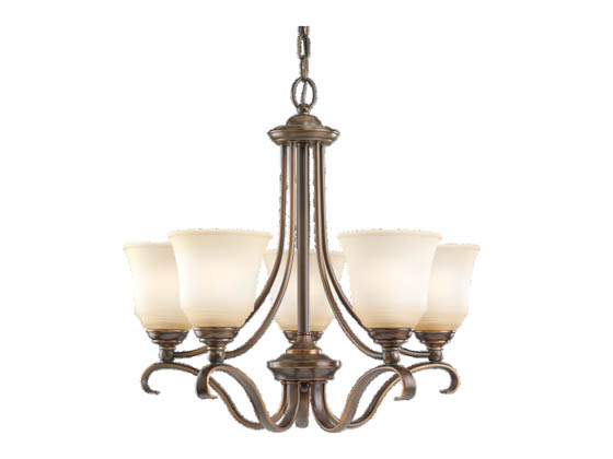 Sea Gull Lighting 31380-829 Five-Light Chandelier Fixture, Parkview Collection, Russet Bronze