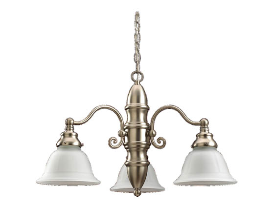 Sea Gull Lighting 31050-962 Three-Light Chandelier Fixture, Canterbury Collection, Brushed Nickel