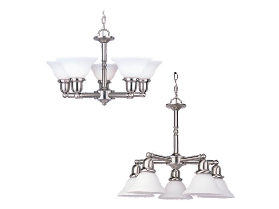 Sea Gull Lighting 31061-962 Five-Light Chandelier Fixture, Sussex Collection, Brushed Nickel