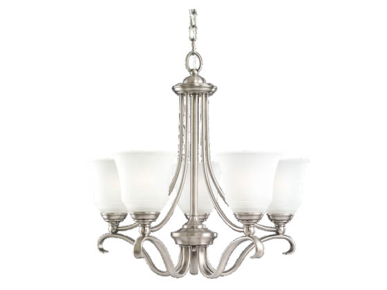 Sea Gull Lighting 31380-965 Five-Light Chandelier Fixture, Parkview Collection, Antique Brushed Nickel