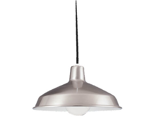 Sea Gull Lighting 6519-98 Single-Light Stainless Pendant Fixture, Painted Shade Pendant Collection, Brushed Stainless