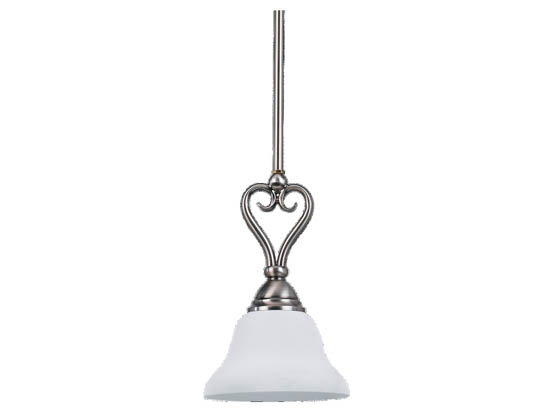 Sea Gull Lighting 61105-965 Single-Light Mini-Pendant Fixture, Montclaire Collection, Antique Brushed Nickel